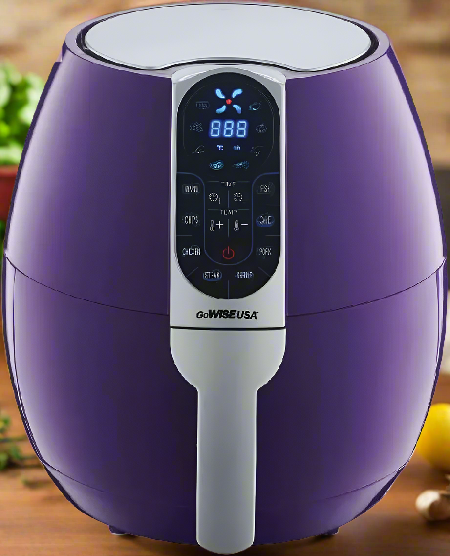 Discover the GoWISE USA 3.7-Quart Programmable Air Fryer – Easy & Healthy Cooking with 8 Presets! - Black