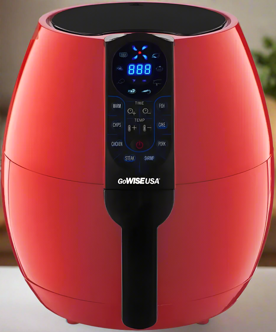 Discover the GoWISE USA 3.7-Quart Programmable Air Fryer – Easy & Healthy Cooking with 8 Presets! - Black