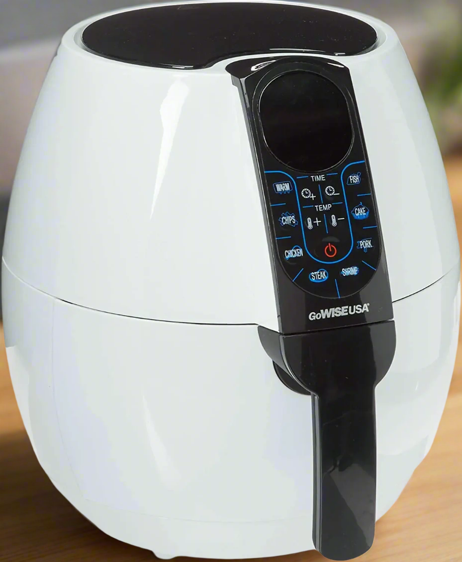 Discover the GoWISE USA 3.7-Quart Programmable Air Fryer – Easy & Healthy Cooking with 8 Presets! - Black