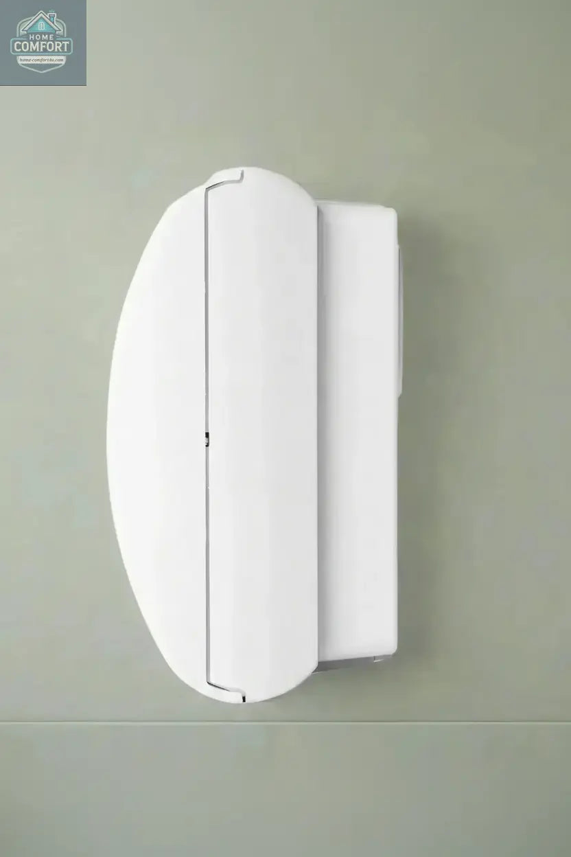 Side view of carbon monoxide alarm mounted on wall