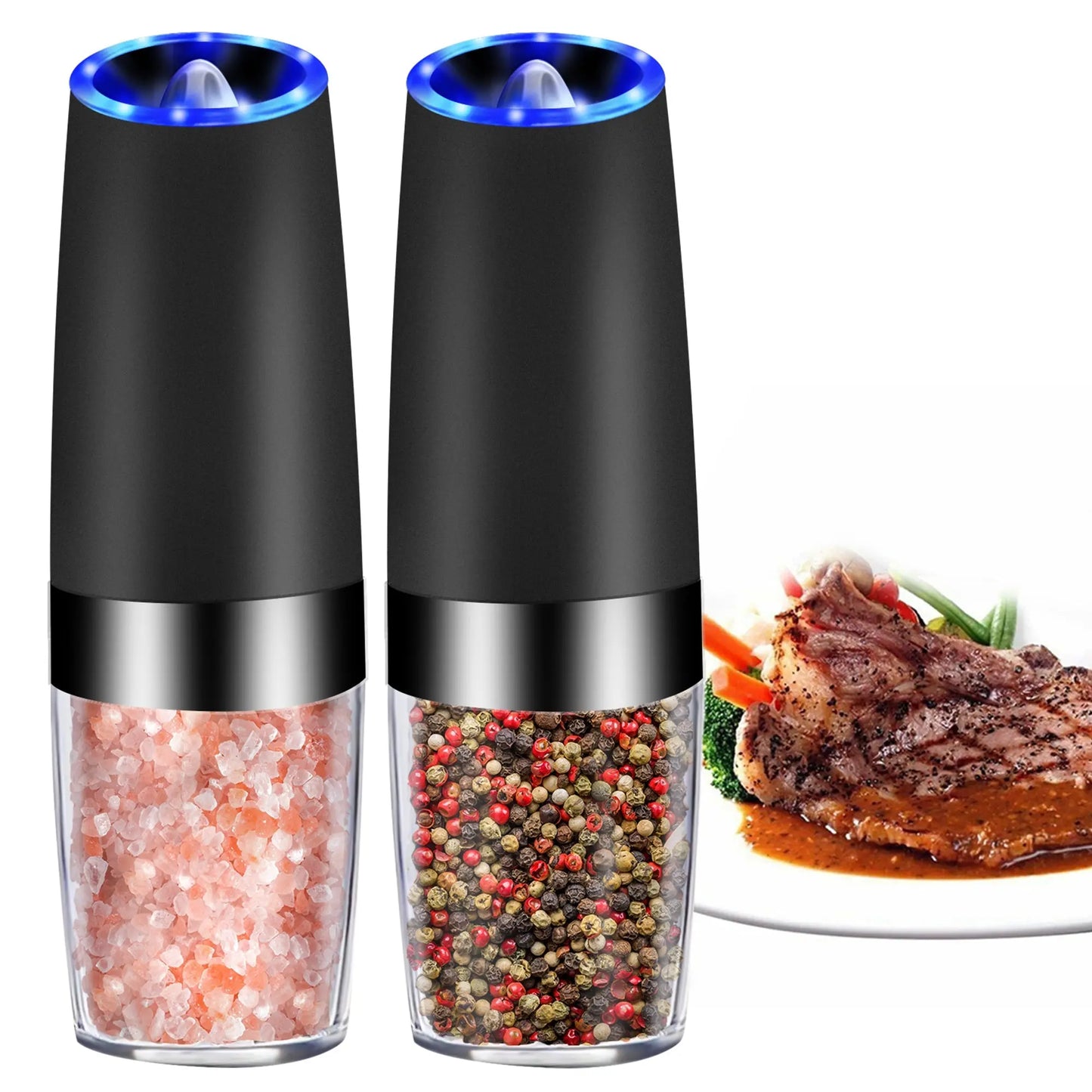 Electric Gravity Sensor Automatic Pepper Grinder - Effortless, Mess-Free Seasoning