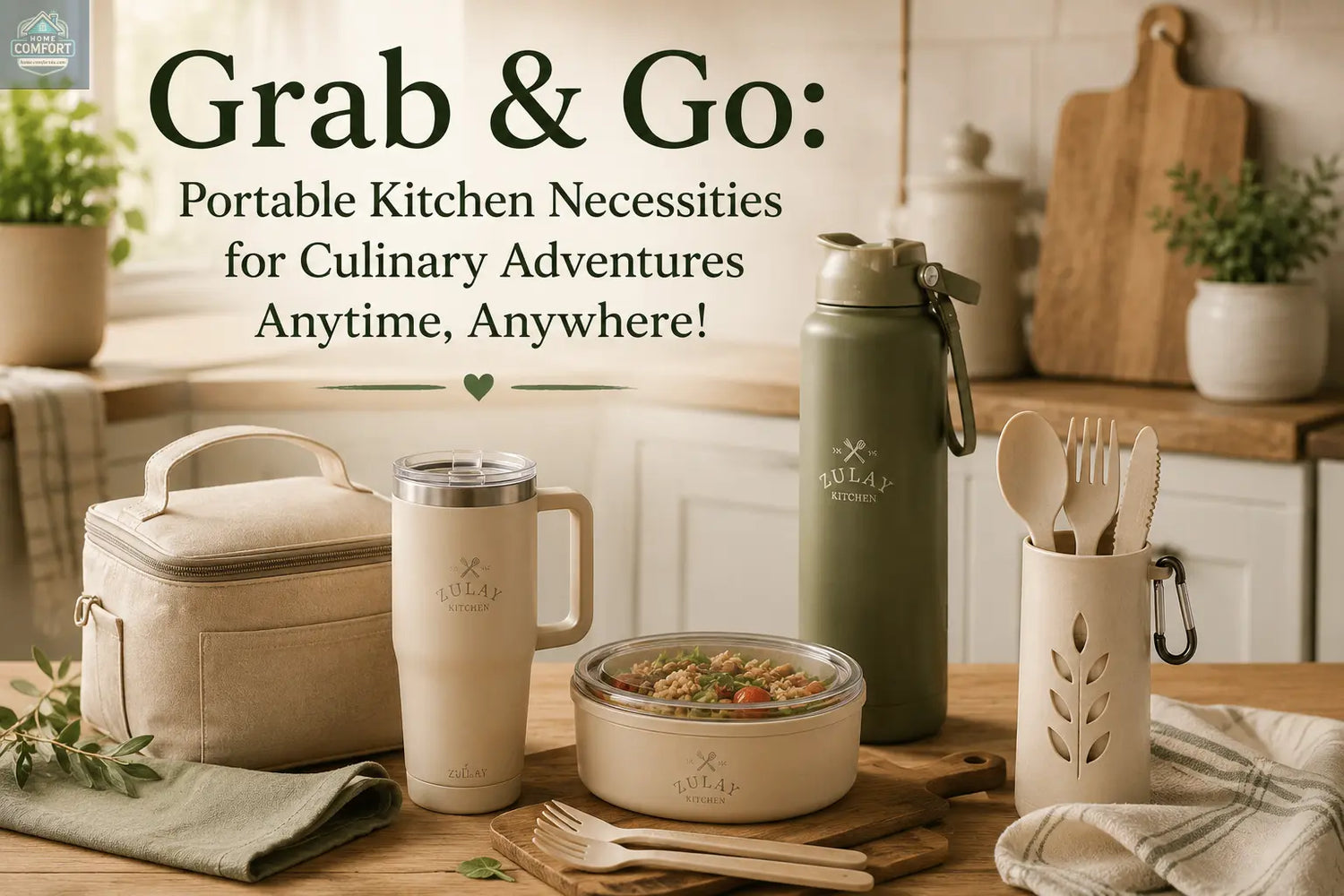 Grab & Go: Portable Kitchen Necessities for Culinary Adventures Anytime, Anywhere! Home Comfort