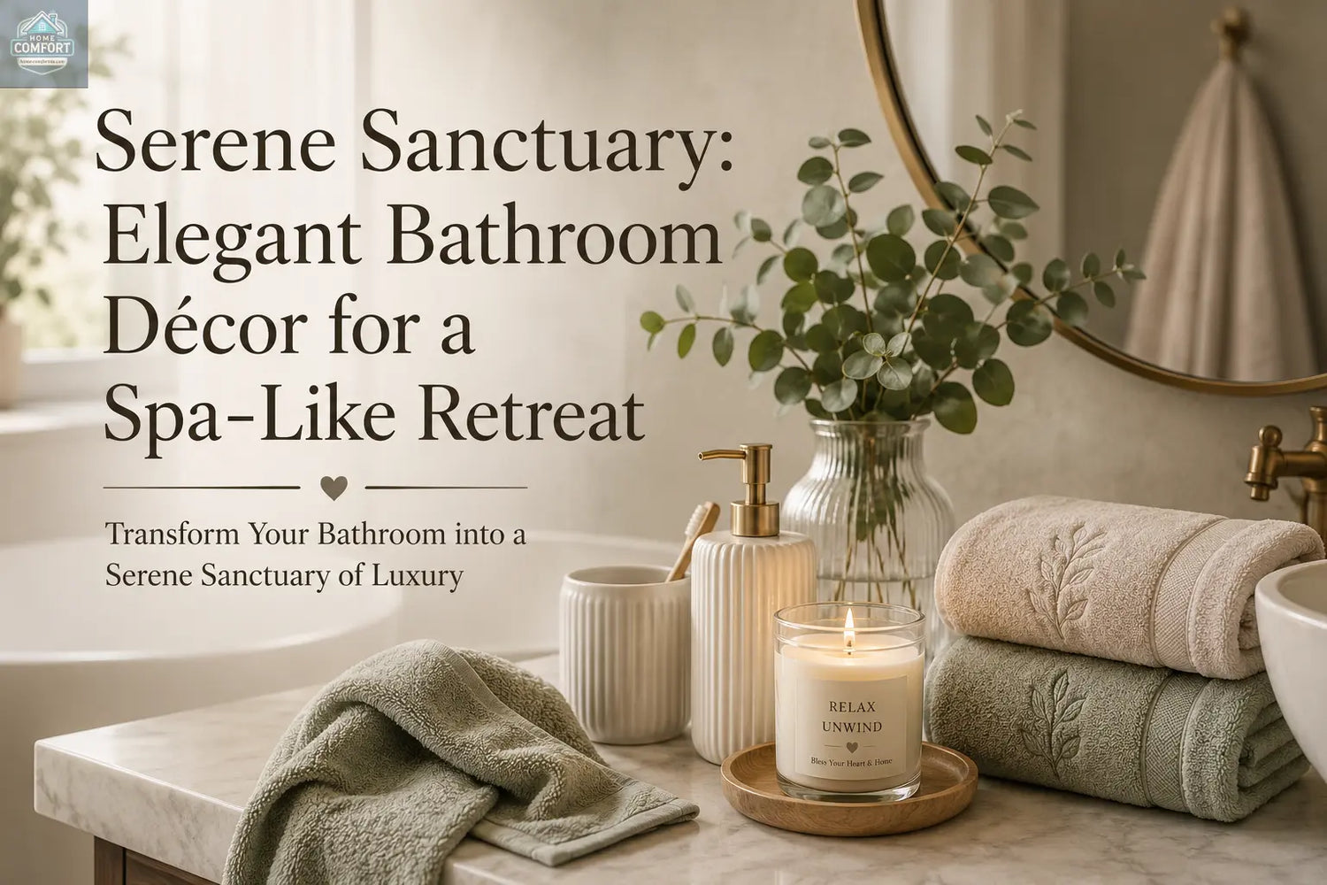 Serene Sanctuary: Elegant Bathroom Décor for a Spa-Like Retreat Home Comfort