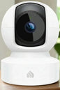 Indoor Pan/Tilt Smart Security Camera, 1080P HD Dog-Camera,2.4Ghz with Night Vision,Motion Detection for Baby and Pet Monitor, Cloud & SD Card Storage, Works with Alexa& Google Home (EC70), White