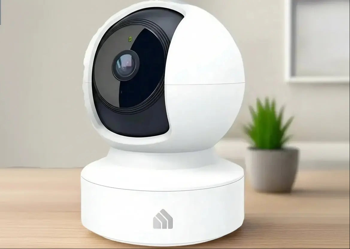 Indoor Pan/Tilt Smart Security Camera, 1080P HD Dog-Camera,2.4Ghz with Night Vision,Motion Detection for Baby and Pet Monitor, Cloud & SD Card Storage, Works with Alexa & Google Home (EC70), White