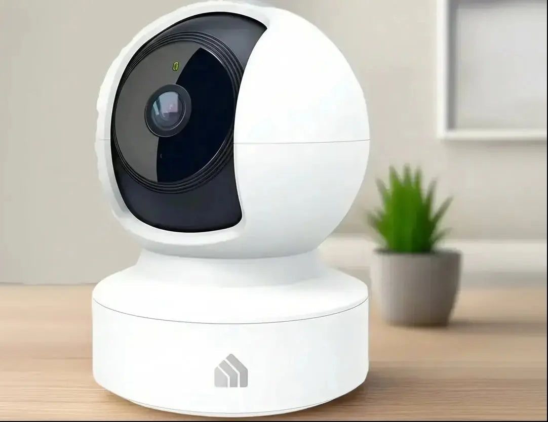 Indoor Pan/Tilt Smart Security Camera, 1080P HD Dog-Camera,2.4Ghz with Night Vision,Motion Detection for Baby and Pet Monitor, Cloud & SD Card Storage, Works with Alexa & Google Home (EC70), White