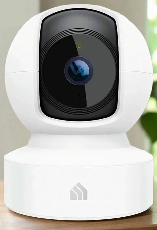 Indoor Pan/Tilt Smart Security Camera, 1080P HD Dog-Camera,2.4Ghz with Night Vision,Motion Detection for Baby and Pet Monitor, Cloud & SD Card Storage, Works with Alexa& Google Home (EC70), White