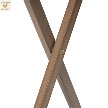 Elevate Your Space with the Stylish Mainstays Indoor Oversized Folding Tray Table in Rustic Gray - Perfect for Dining or Work!