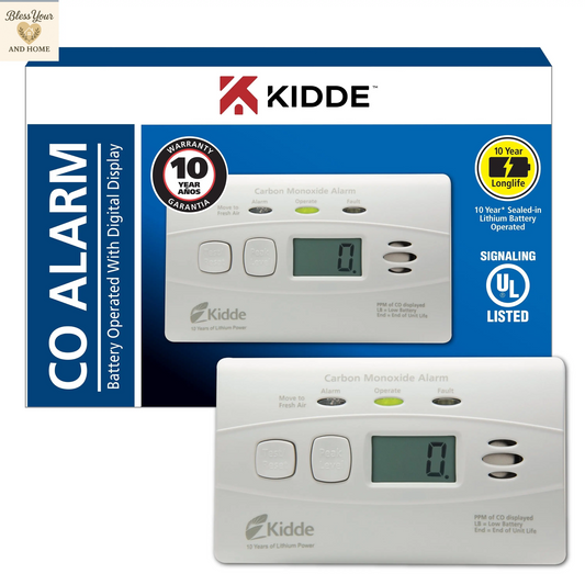 Kidde C3010D Digital Carbon Monoxide Detector with 10-Year Lithium Battery for Enhanced Home Safety