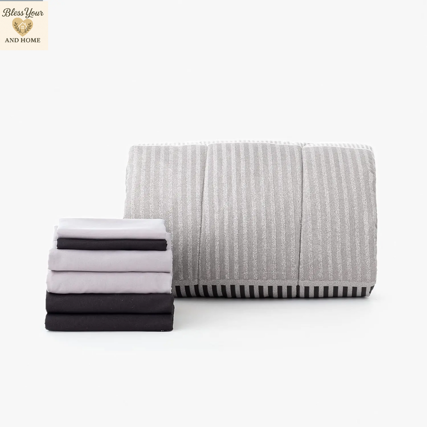 Transform Your Dorm Experience with the OCM 23-Piece Preferred Dorm Essentials Value Pack - Stylish Comfort in Preston Black and Gray!