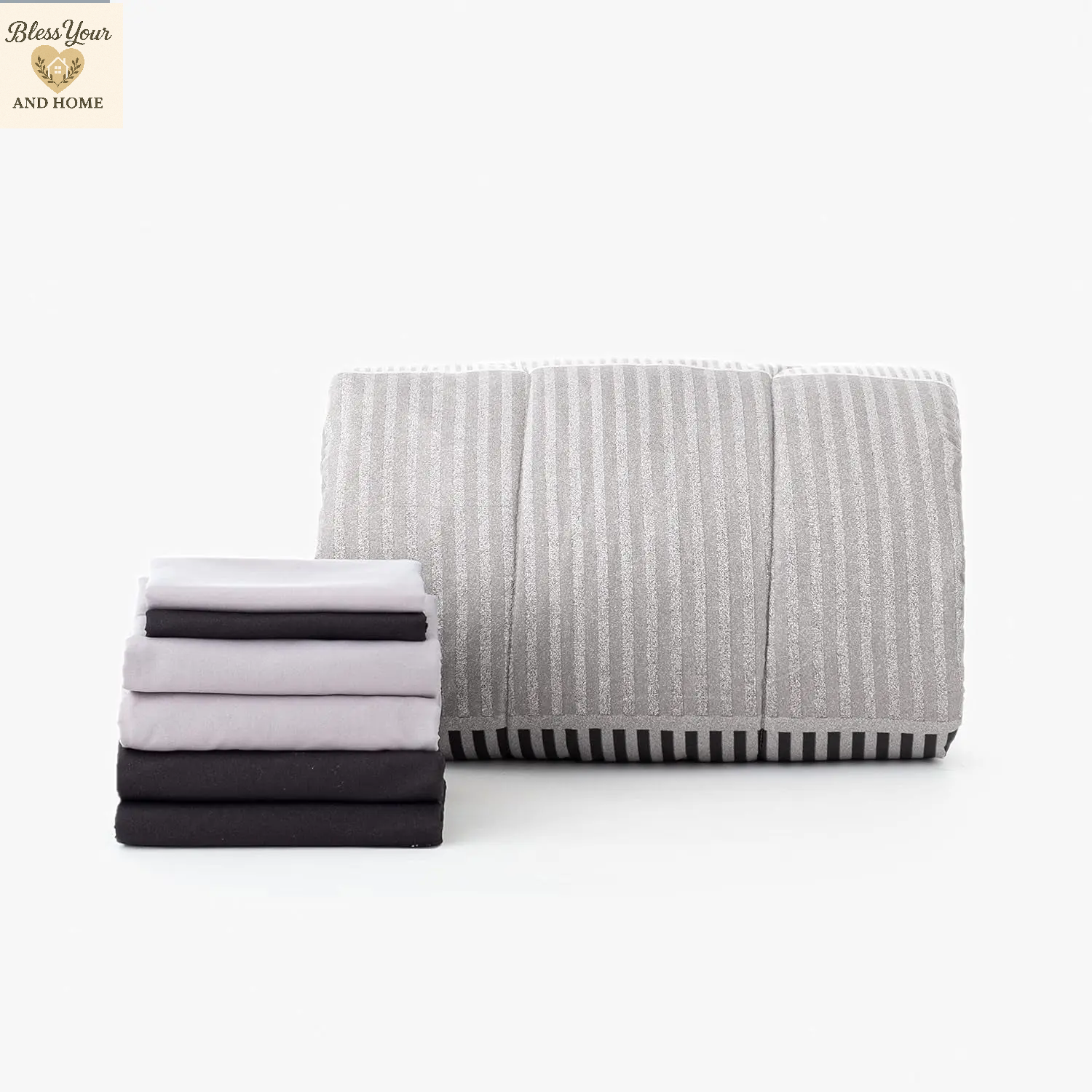 Transform Your Dorm Experience with the OCM 23-Piece Preferred Dorm Essentials Value Pack - Stylish Comfort in Preston Black and Gray!