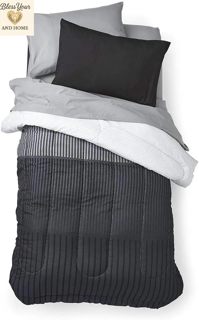 Transform Your Dorm Experience with the OCM 23-Piece Preferred Dorm Essentials Value Pack - Stylish Comfort in Preston Black and Gray!