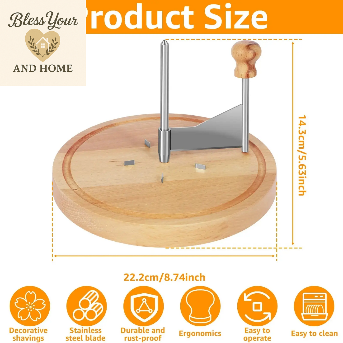 Elevate Your Culinary Creations with the Handheld Stainless Steel Cheese Curler and Grater - Perfect for Cheese, Chocolate, and More!