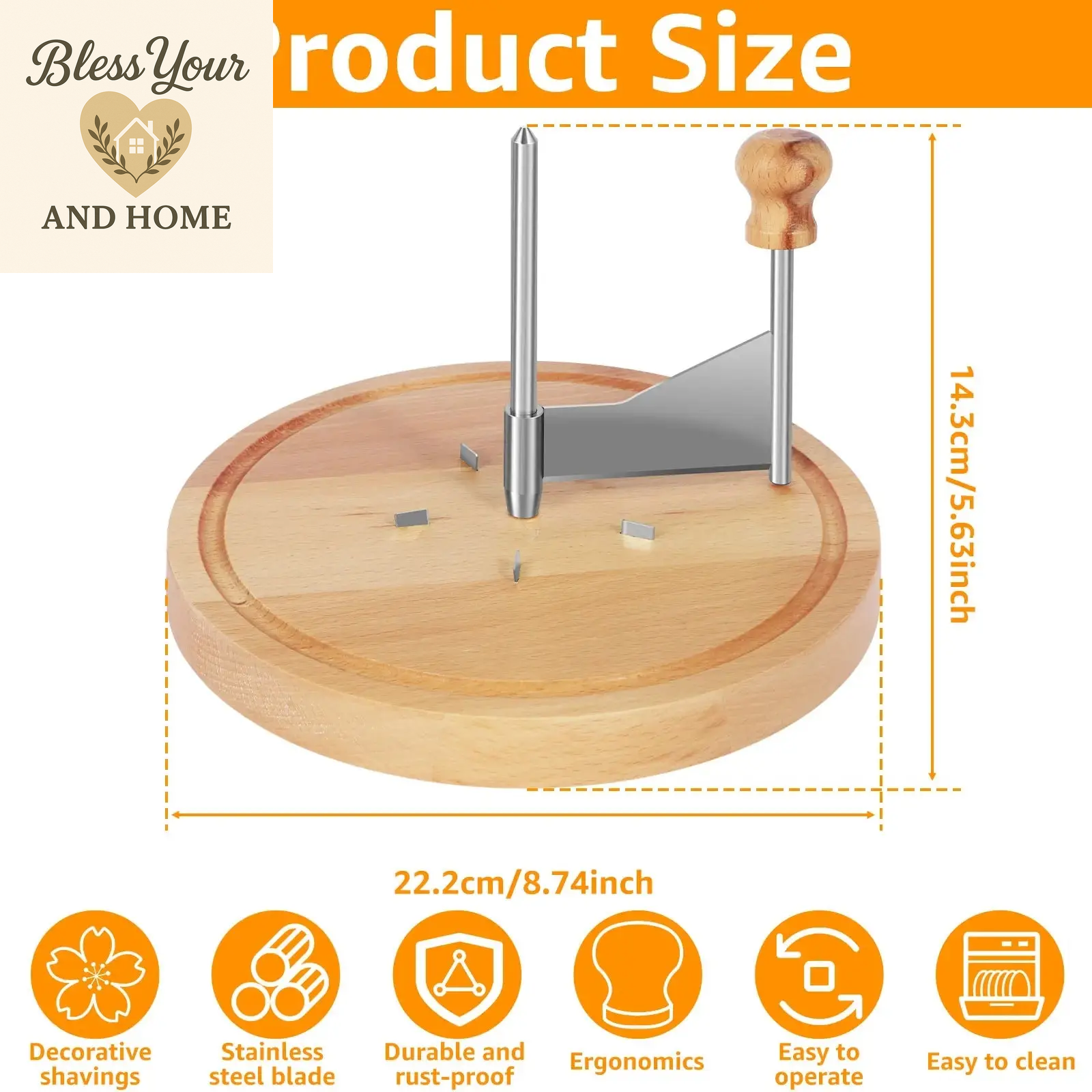 Elevate Your Culinary Creations with the Handheld Stainless Steel Cheese Curler and Grater - Perfect for Cheese, Chocolate, and More!