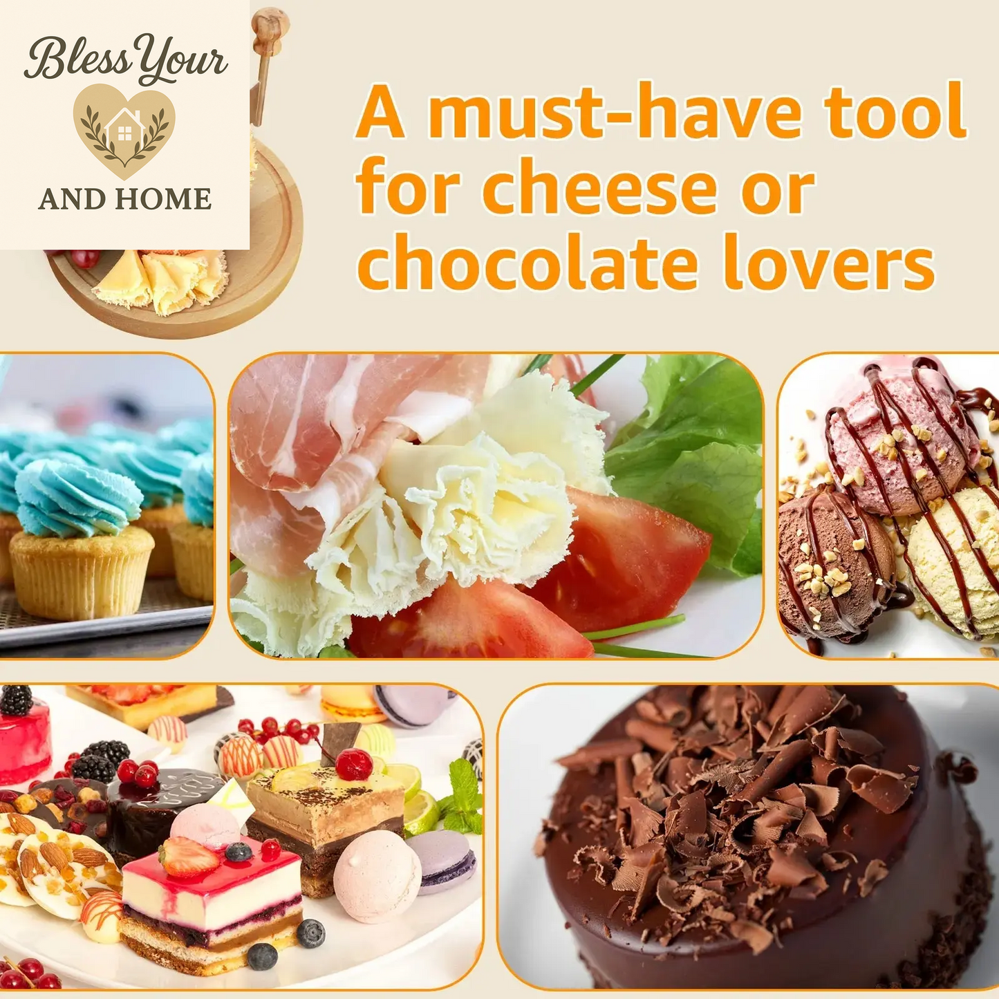 Elevate Your Culinary Creations with the Handheld Stainless Steel Cheese Curler and Grater - Perfect for Cheese, Chocolate, and More!