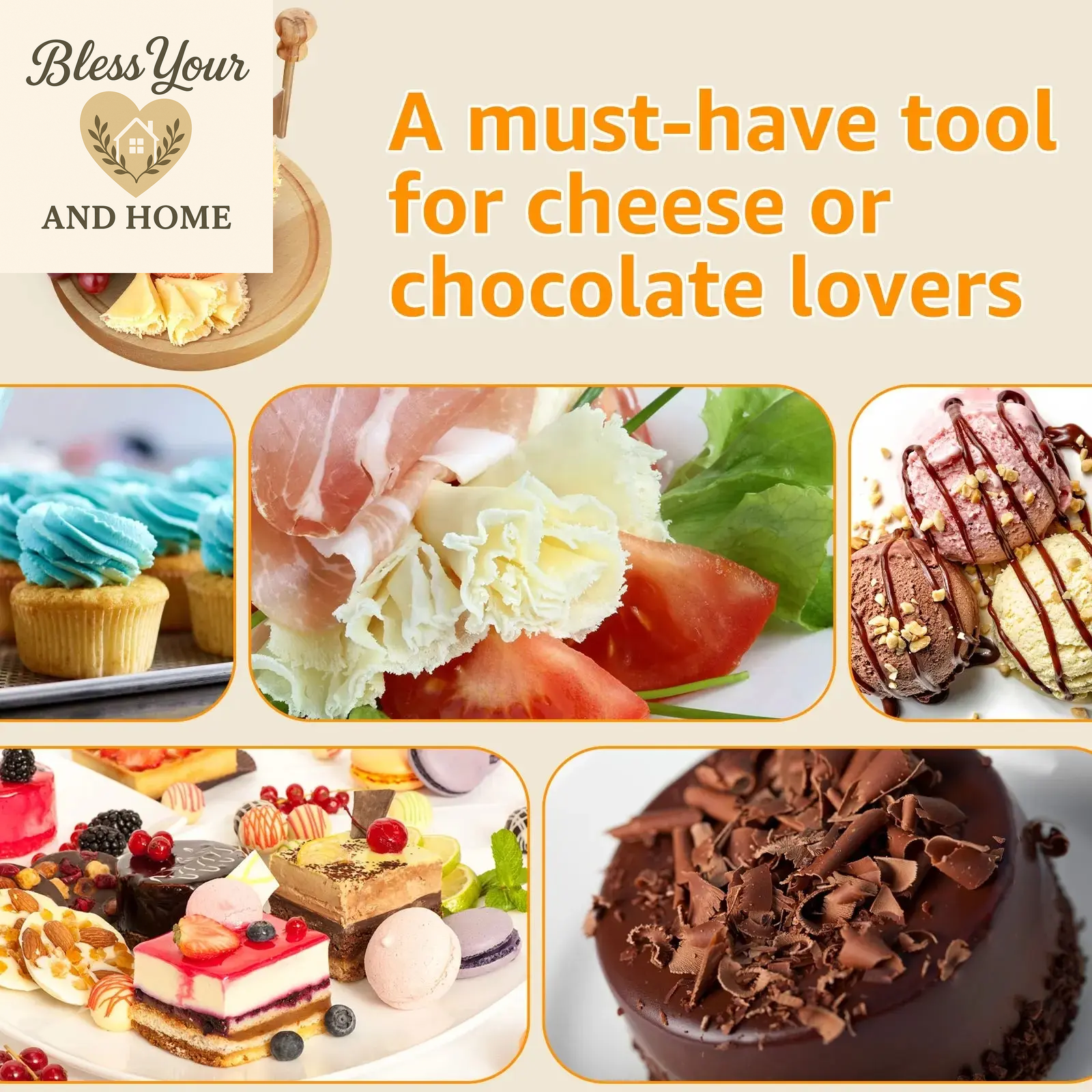Elevate Your Culinary Creations with the Handheld Stainless Steel Cheese Curler and Grater - Perfect for Cheese, Chocolate, and More!