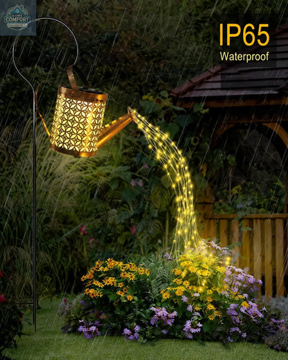 2 Pack Solar Watering Can with Lights,Solar Lanterns Outdoor Hanging Waterproof Garden Decor,Solar Lights Outdoor Garden Decorative,Retro Metal Solar Garden Lights Yard Decorations for Lawn Path Patio