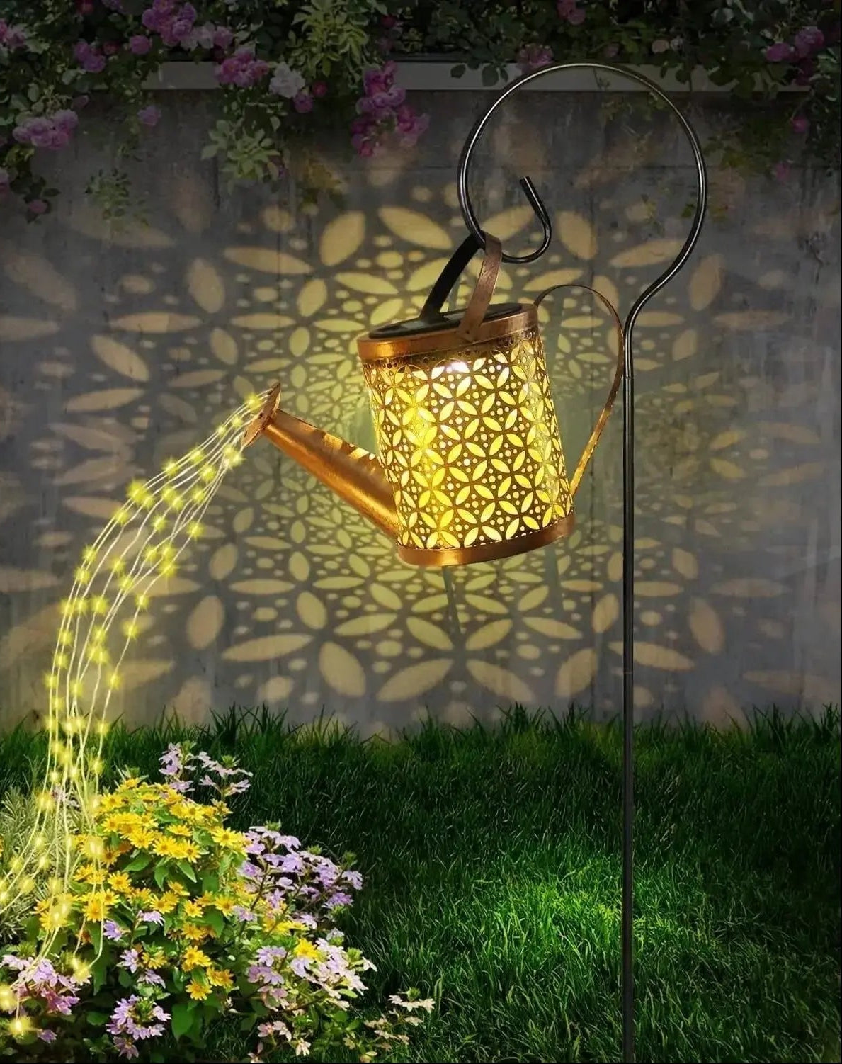 2 Pack Solar Watering Can with Lights,Solar Lanterns Outdoor Hanging Waterproof Garden Decor,Solar Lights Outdoor Garden Decorative,Retro Metal Solar Garden Lights Yard Decorations for Lawn Path Patio