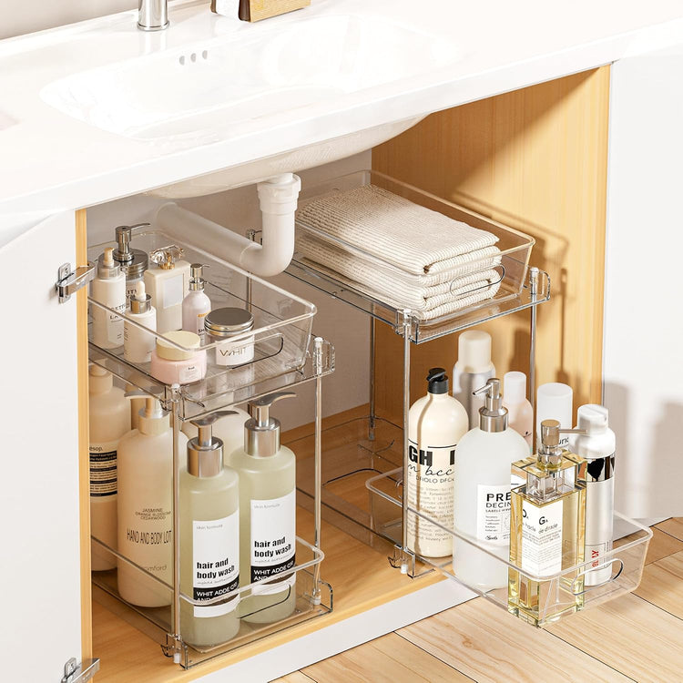 4 Pack Pull Out Bathroom under Sink Organizer (S-Standard)