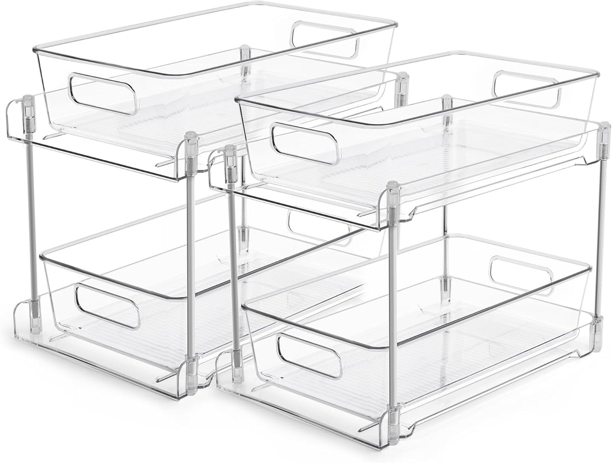 4 Pack Pull Out Bathroom under Sink Organizer (S-Standard)
