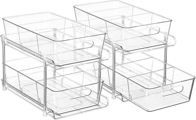 4 Pack Pull Out Bathroom under Sink Organizer (S-Standard)