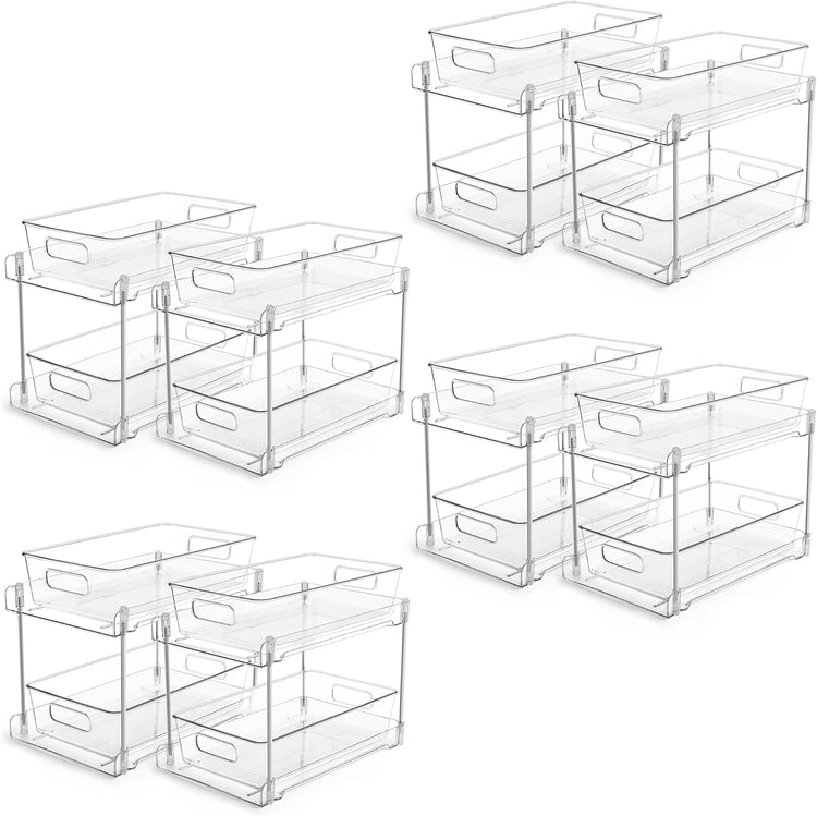 4 Pack Pull Out Bathroom under Sink Organizer (S-Standard)