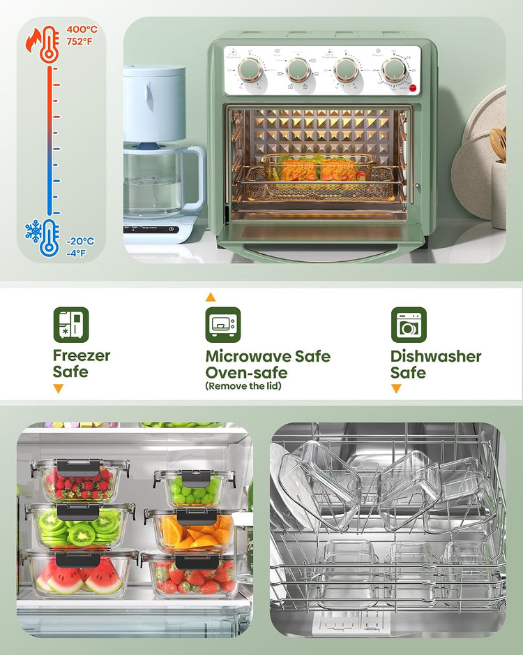  40 PCS Glass Food Storage Containers with Lids