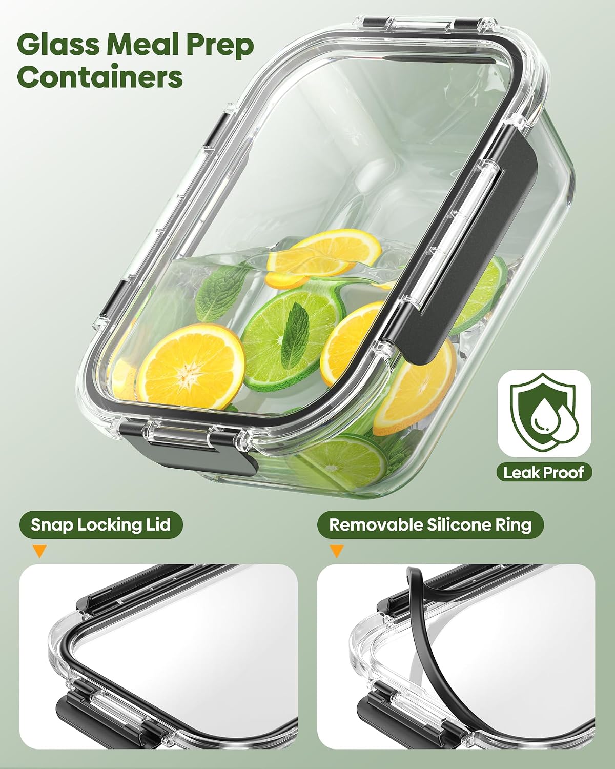  40 PCS Glass Food Storage Containers with Lids