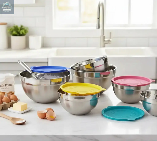 Stainless Steel Mixing Bowls Lifestyle Kitchen Shot