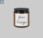 4 oz Brown jar with black lid and white label on a white background