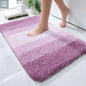 Pink extra soft microfiber bath mat with non slip backing and absorbent surface 24x16 inch