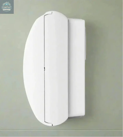 Side view of carbon monoxide alarm mounted on wall