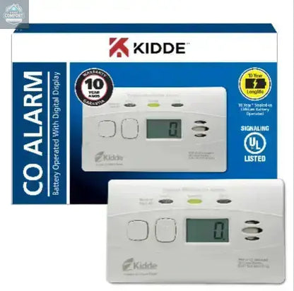 carbon monoxide alarm with packaging and digital display

