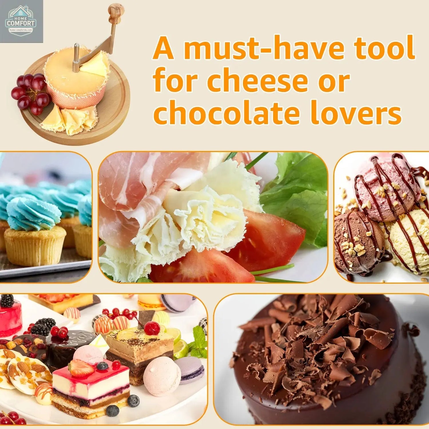Cheese Curler Cutter Stainless Steel Cheese Shaver Handheld Butter Cheese Grater Kitchen Chocolate Cheese Shredder for Kitchen