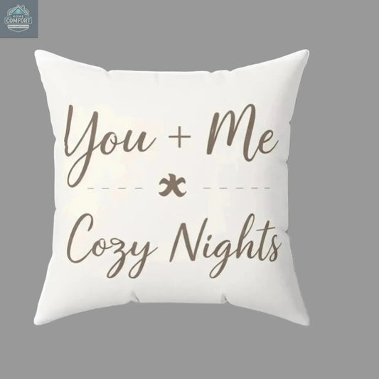 Cozy Nights farmhouse square throw pillow for cozy home decor – Bless Your Heart & Home