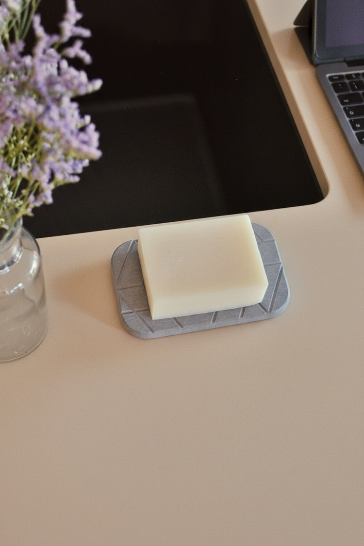 Diatomite Stone Soap Dish Quick Dry Soap Holder with Geometric Design for Bathroom Sink Bless Your Heart & Home