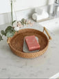 Quick-drying diatomite soap dish holding bar soap in decorative bathroom display