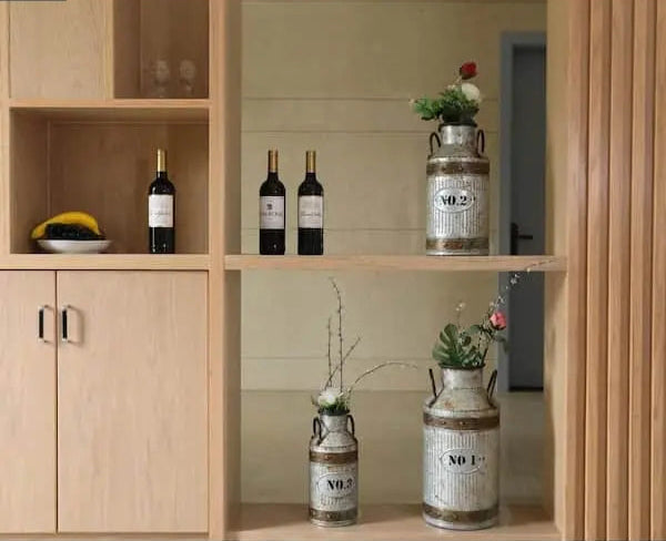 Galvanized Metal Rustic Large Milk Can