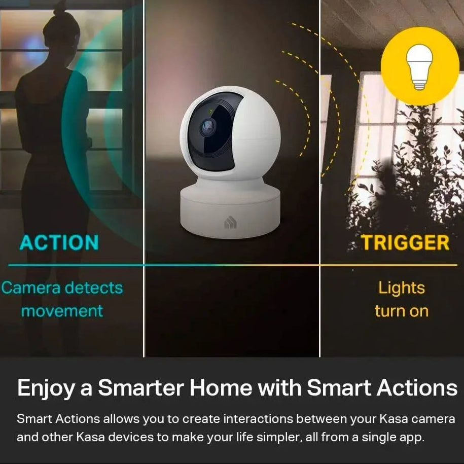 Kasa Indoor Pan/Tilt Smart Security Camera, 1080P HD Dog-Camera,2.4Ghz with Night Vision,Motion Detection for Baby and Pet Monitor, Cloud & SD Card Storage, Works with Alexa& Google Home (EC70), White