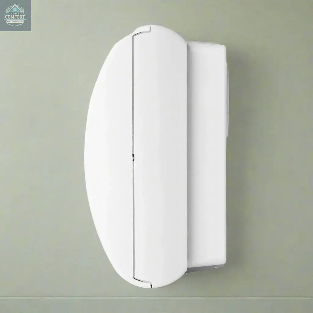 Side view of carbon monoxide alarm mounted on wall