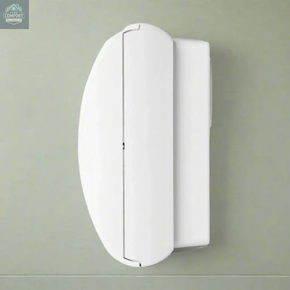 Side view of carbon monoxide alarm mounted on wall