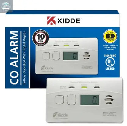 carbon monoxide alarm with packaging and digital display
