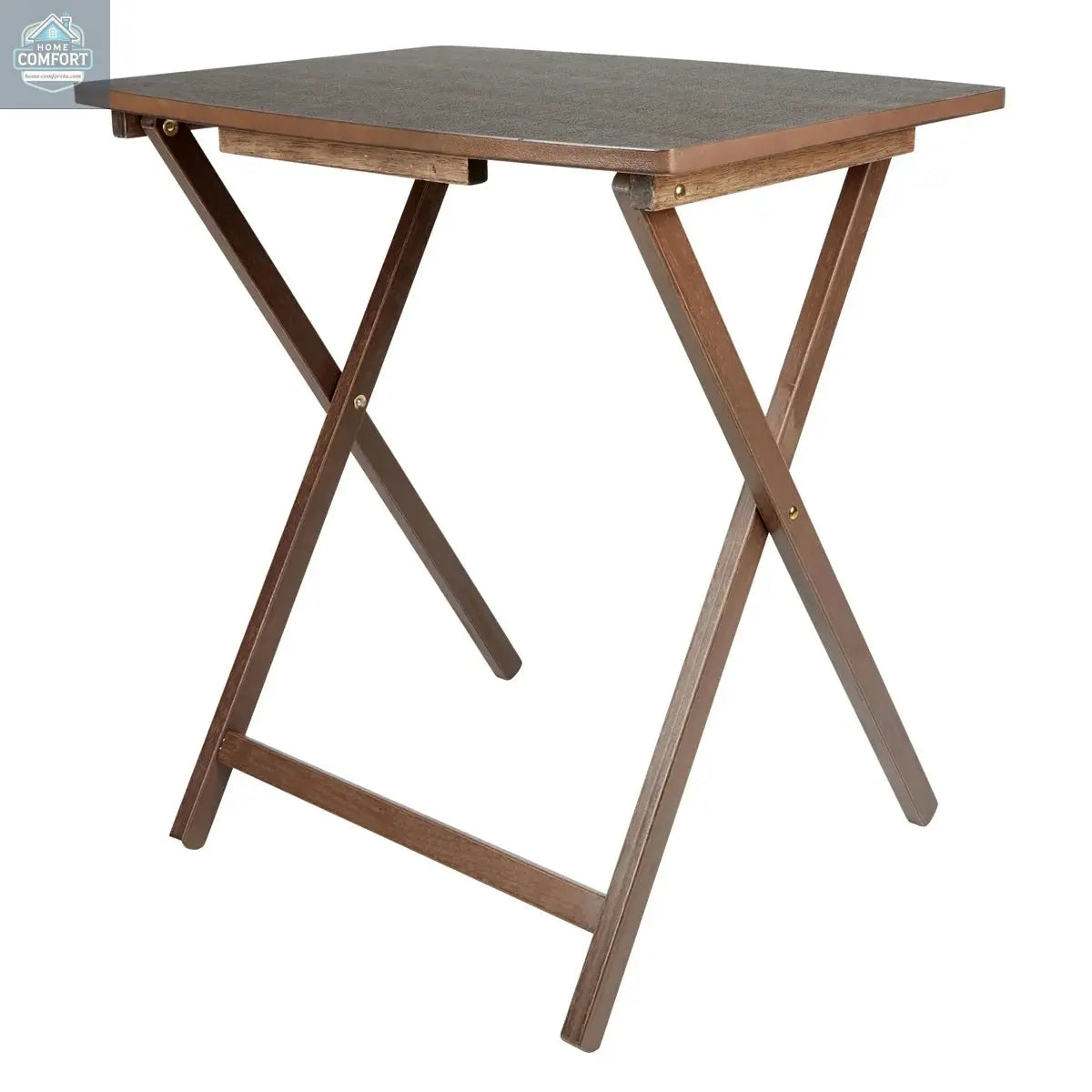 Mainstays Indoor Oversized Single Folding Tray Table, Rustic Gray, 26" X 23.6 X 17.7"