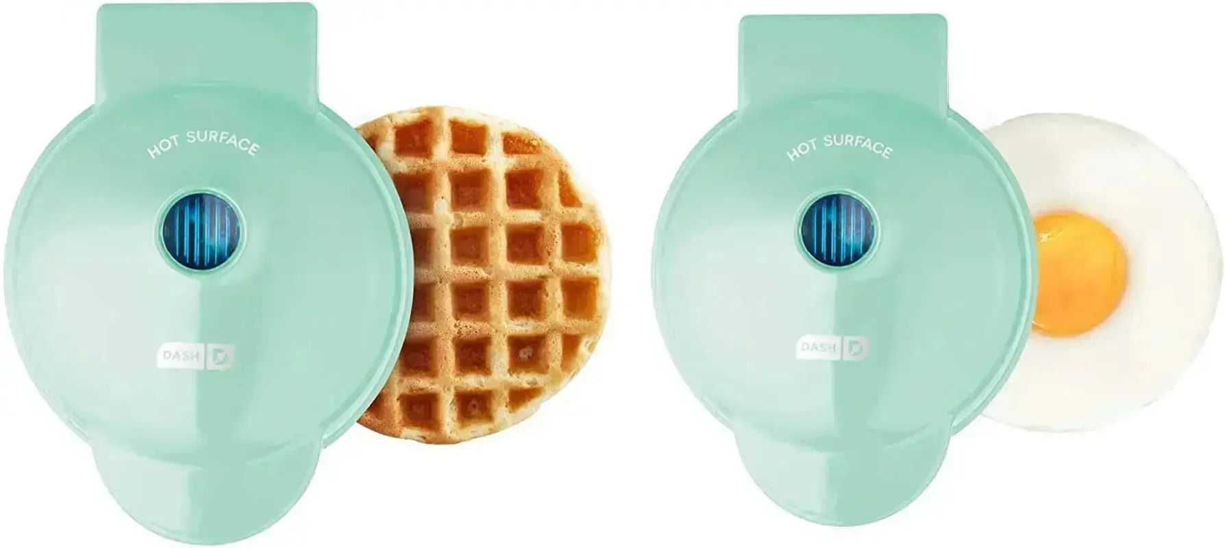 Mini Waffle Maker 3-Piece Set with Heart Waffle Maker & Mini Griddle – Compact Nonstick Breakfast Maker Gift Set 