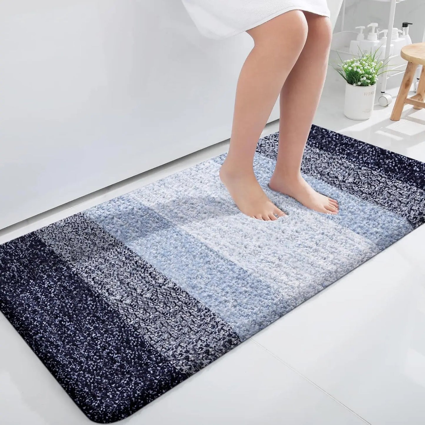 Extra Soft Bath Mat – Non-Slip, Absorbent Microfiber for Warmth & Comfort OLANLY