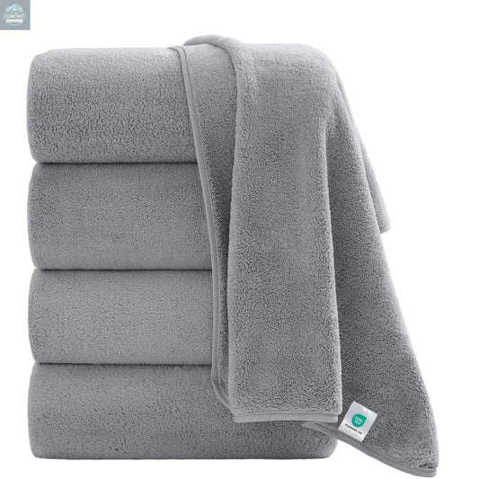 Oversized Bath Towel set 700 GSM Ultra Soft Gray Bath Towel Set