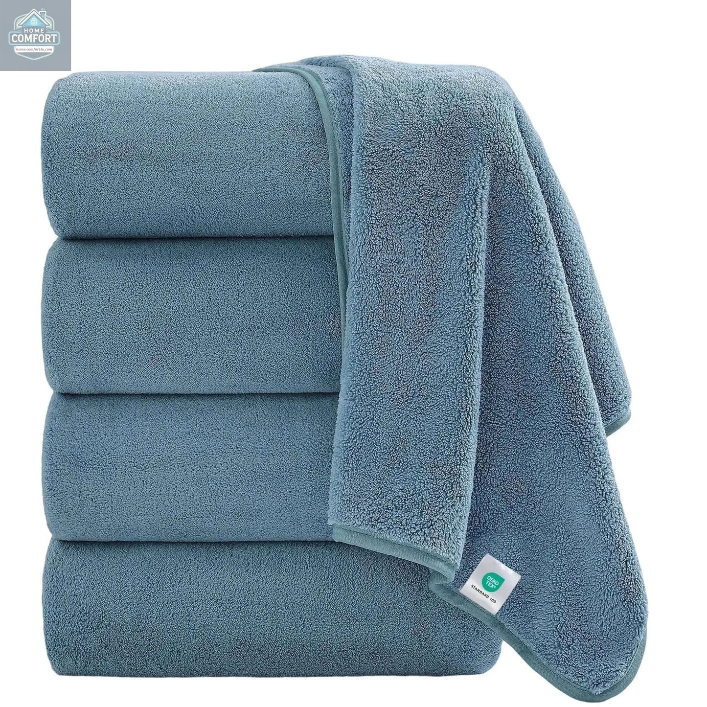 Oversized Bath Towel set 700 GSM Ultra Soft Blue Bath Towel Set