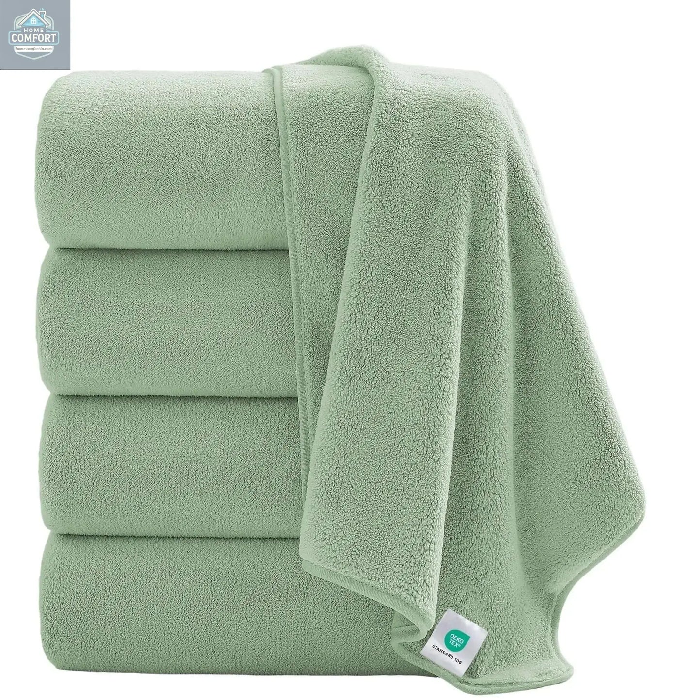 Oversized Bath Towel set 700 GSM Ultra Soft Mint Green Bath Towel Set