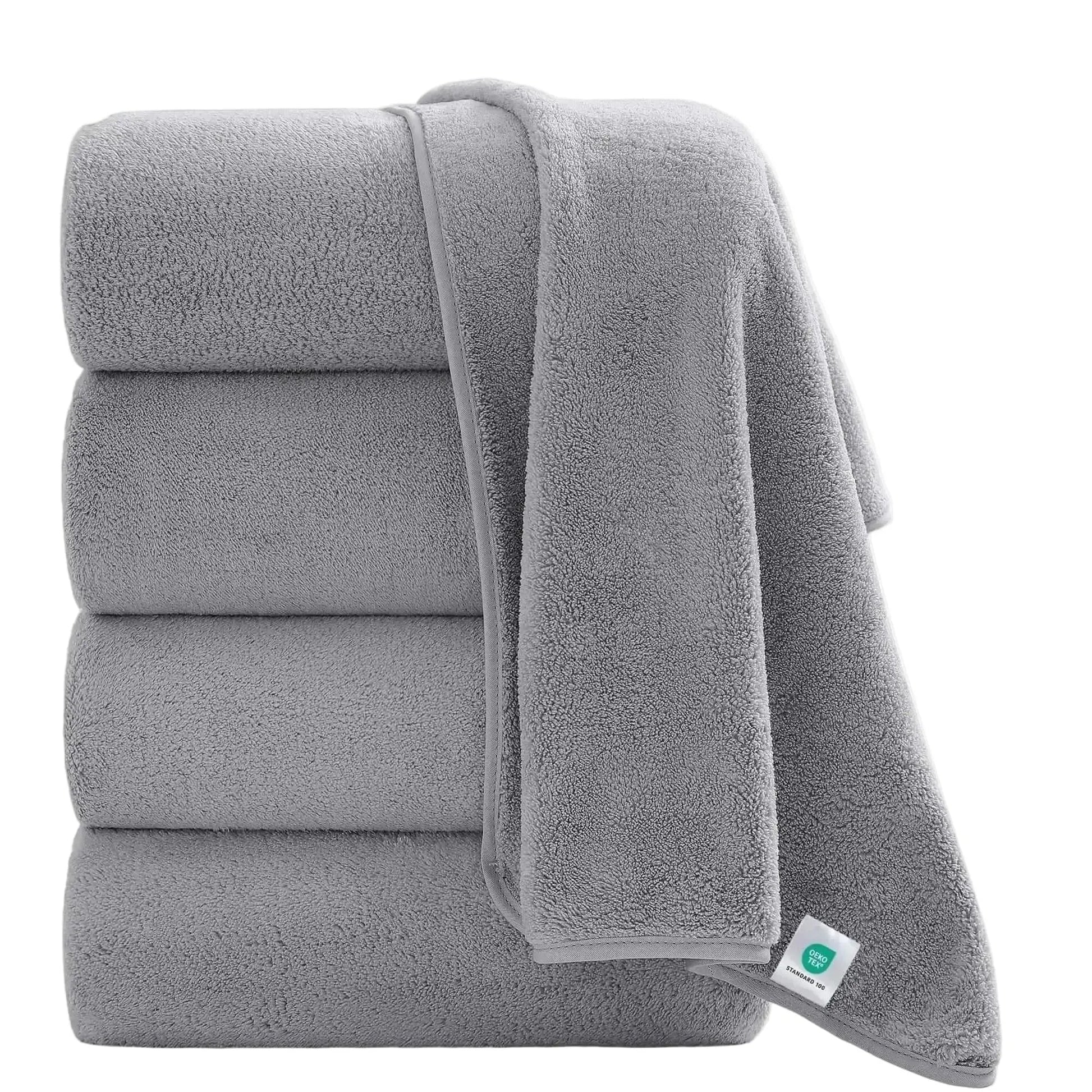 Oversized Bath Towel set 700 GSM Ultra Soft Gray Bath Towel Set