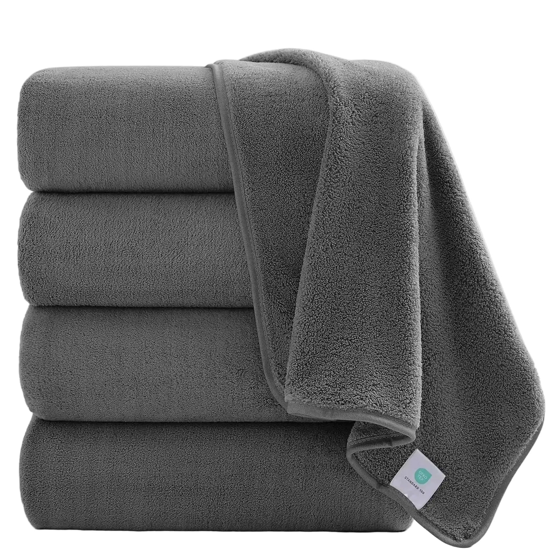 Oversized Bath Towel set 700 GSM Ultra Soft Dark Gray Bath Towel Set